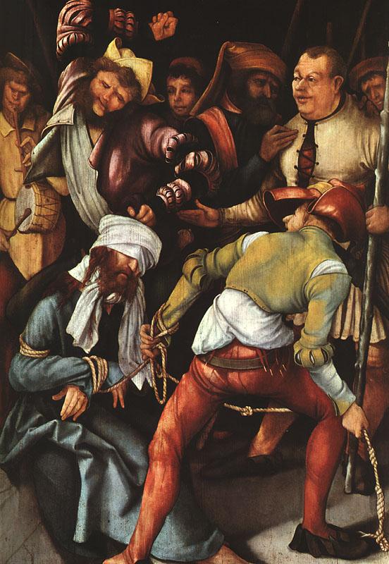  Matthias  Grunewald The Mocking of Christ Sweden oil painting art